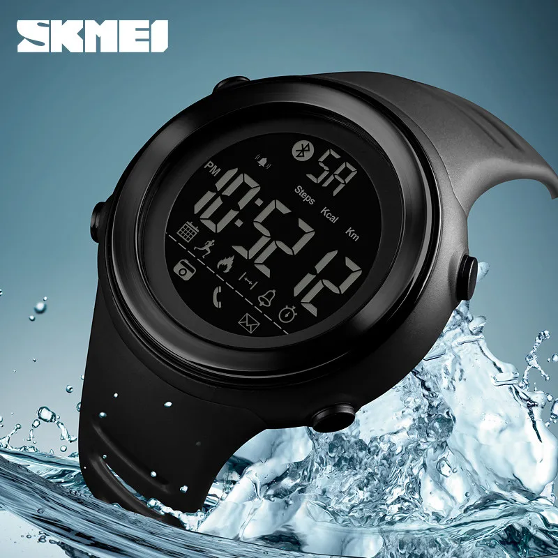 

SKMEI Bluetooth Smart Watch Fashion LED Digital Watch Pedometer Calorie Waterproof Men Sports Watches Clock Relogio Masculino