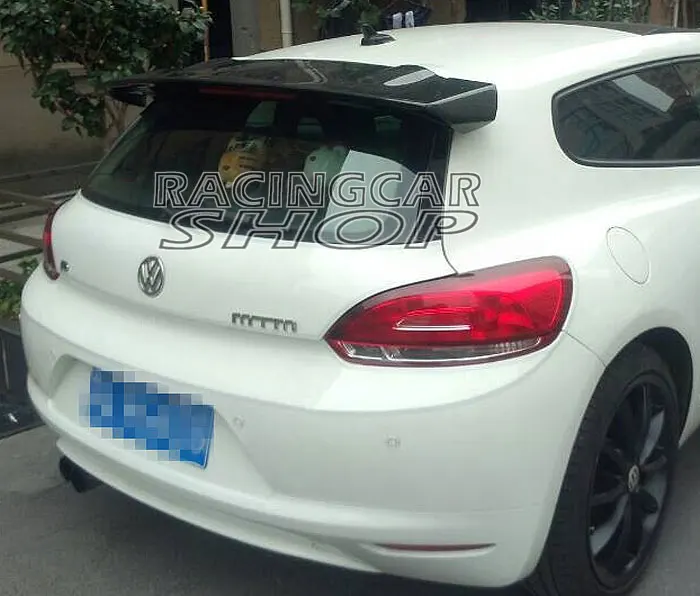 Real Carbon Fiber Vortex Style Rear Roof Spoiler Huge Wing Wide Lip For Volkswagen VW Scirocco 2010-2013