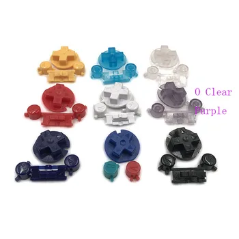 

50Sets Plastic Colorful Buttons Keypads for Gameboy Color Buttons for GBC D Pads A B Buttons Set