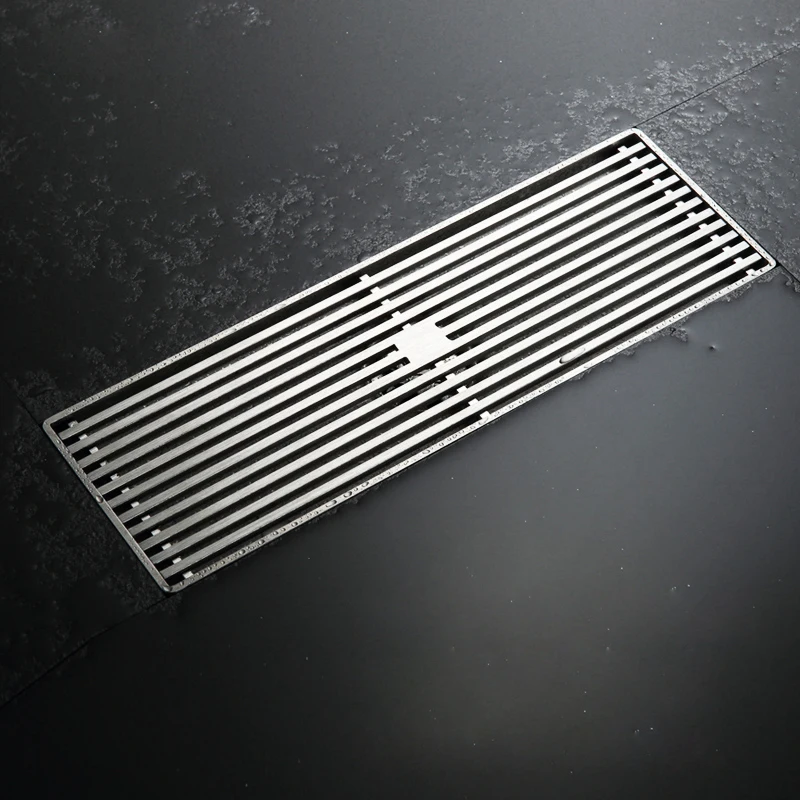 

rectangular floor drain balcony shower room bathroom thickening deodorant large displacement long floor drain