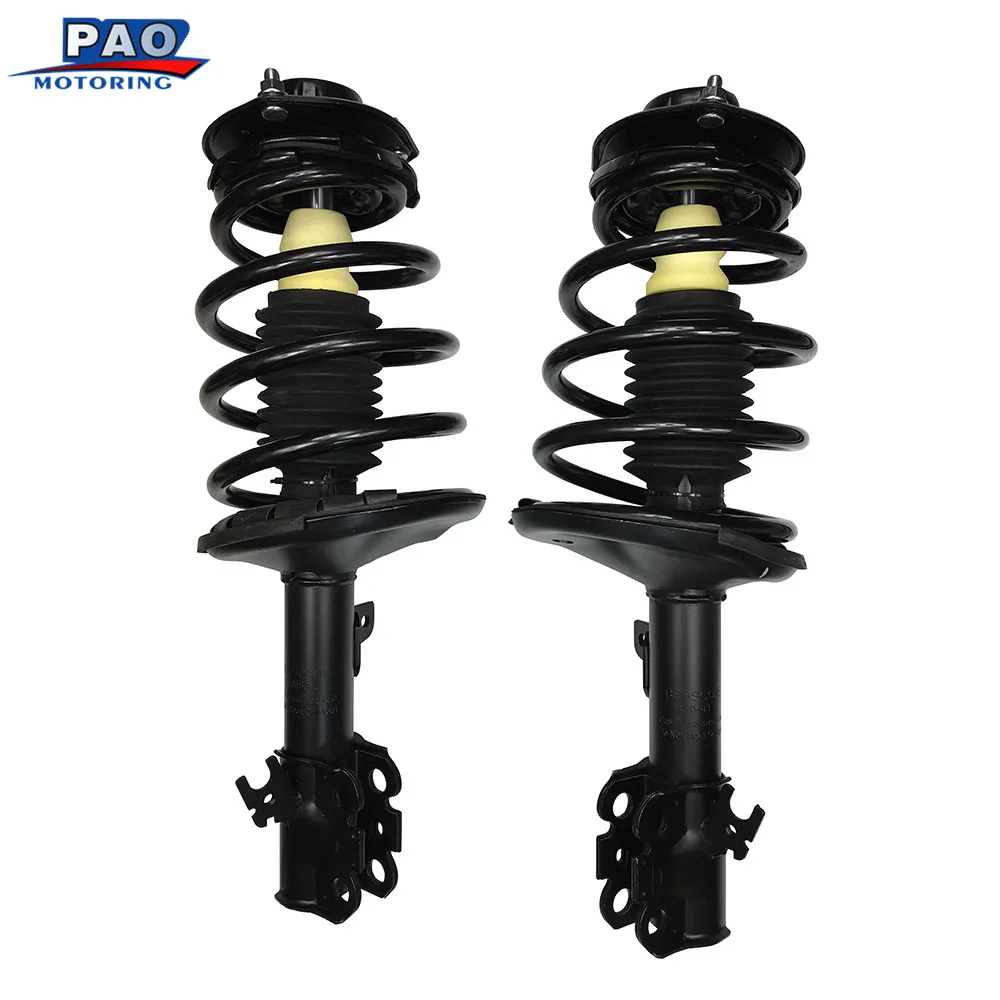 2PC New Front Shock Absorber Complete Strut Coil Spring Coilover