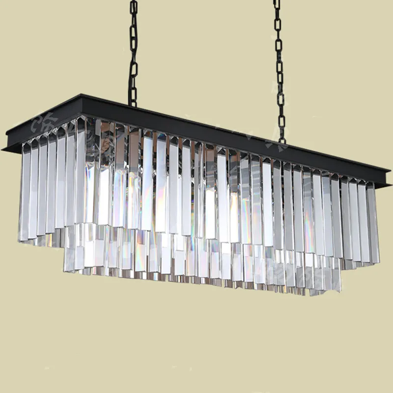 Antique smoke black Crystal lighting for dining room Cafe bedroom