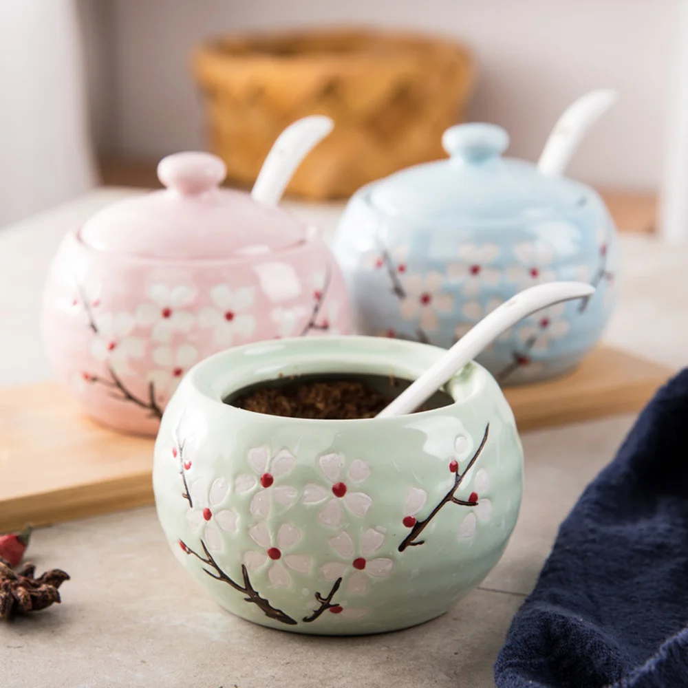 Набор специй керамическая кухонная приправа коробка из трех предметов Бытовая приправа комбинированная загрузка баночки для приправ wx9051459 Набор специй керамическая кухонная приправа коробка из трех предметов Бытовая приправа комбинированная загрузка баночки для приправ wx9051459