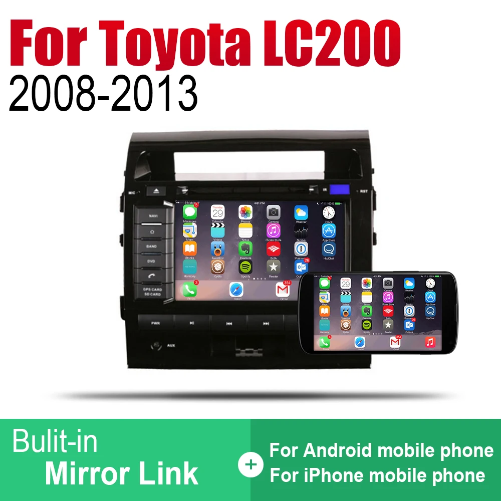 Clearance ZaiXi Android Car Radio Stereo GPS Navigation For Toyota Land Cruiser LC200 2008~2013 Bluetooth wifi 2din Car Radio Stereo 4