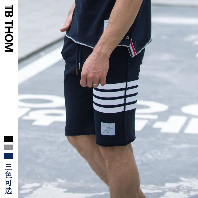 Tb thm мужские повседневные шорты в стиле пэчворк летние хлопковые спортивные шорты с кисточками мужские окрашенные полосатые шорты мужские