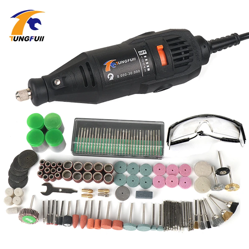 Tungfull Electric Drill 220V Engraver Rotary Tool Polishing Engraving