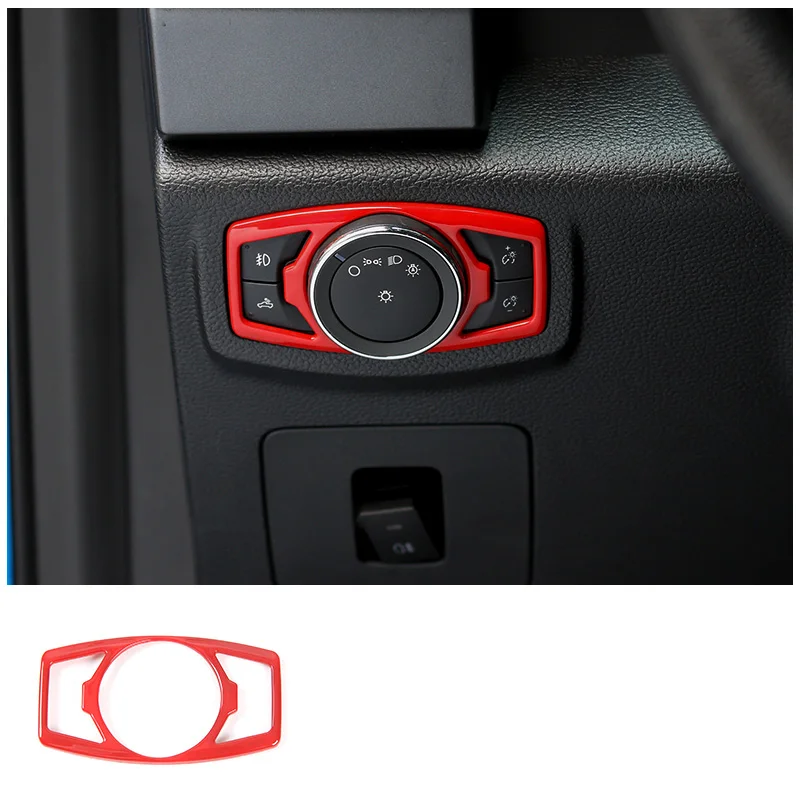 

lsrtw2017 abs car headlight switch trims headlight adjuster chrome trims for Ford F150 F-150 2015 2016 2017