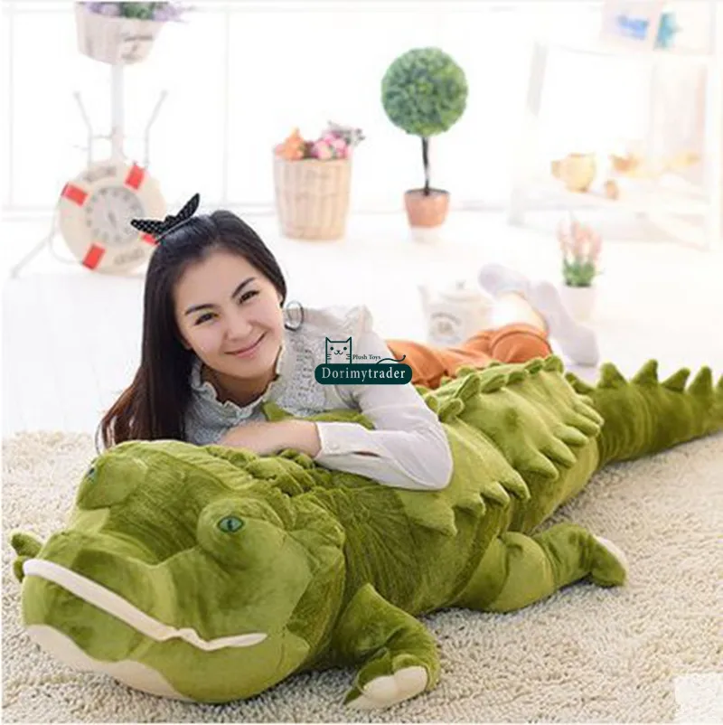 

Dorimytrader New 71'' / 180cm Large Stuffed Soft Plush Cartoon Animal Crocodile Toy Great Baby Gift Free Shipping DY60877