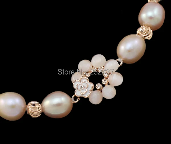 Free shipping!!!Freshwater Cultured Pearl Bracelet Gift Freshwater with Cats Eye brass lobster clasp |