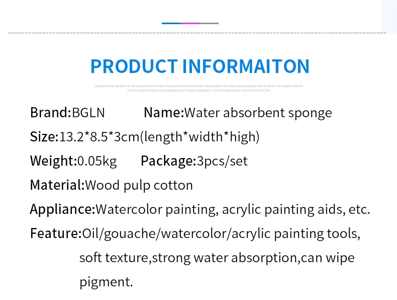 3 шт./компл. воды Цвет щетки губки волшебная губка мягкая вода Цвет/Гуашь/акриловой живописи инструмент для очистки воды впитывающая губка