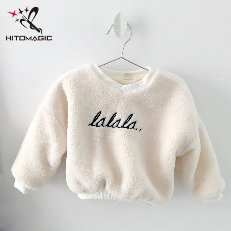 Prix Hitomagnéic enfants vêtements enfants filles sweat shirt enfant en bas âge bébé 2018 mode chaud hiver vêtements fille coton blanc à manches longues