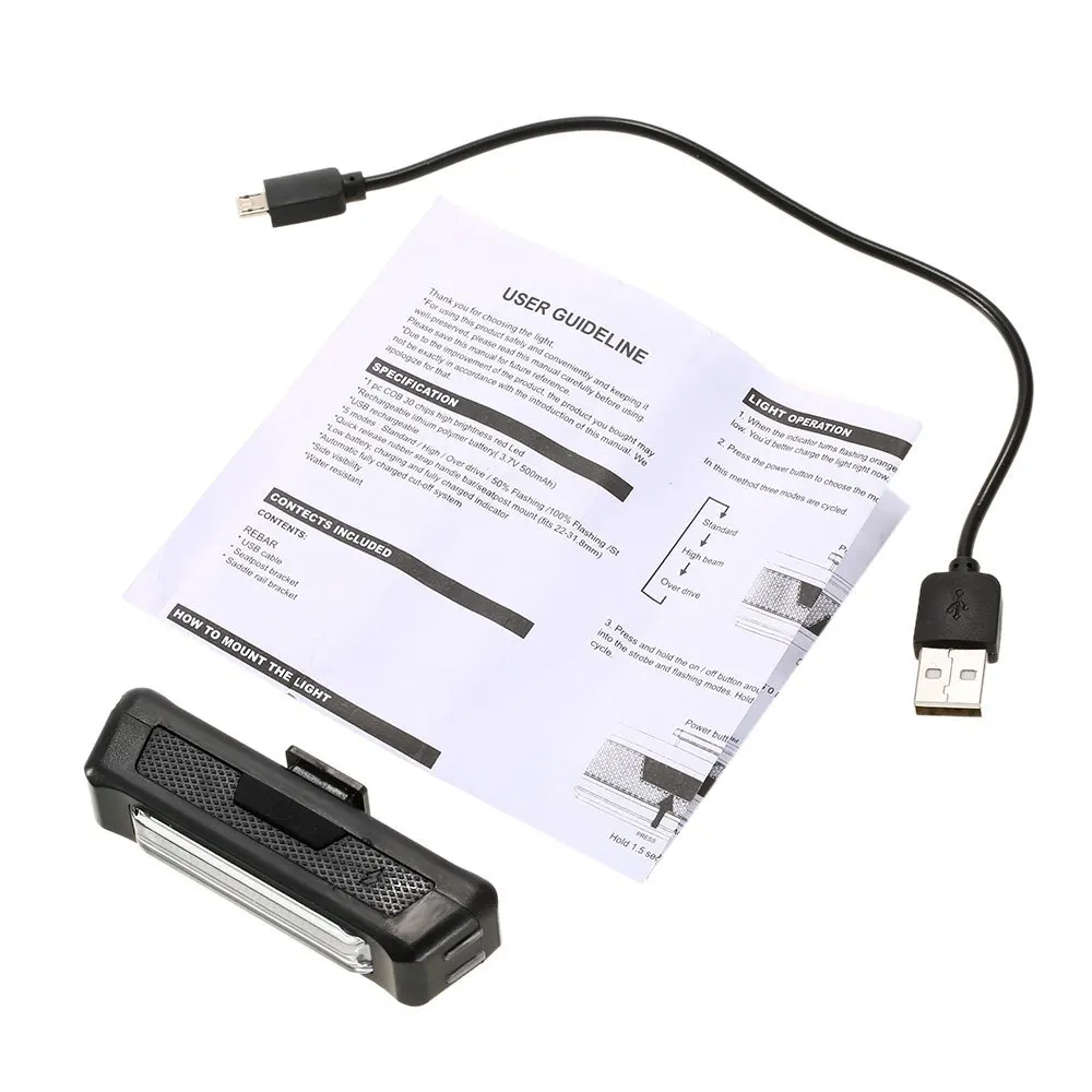 Lixada USB Перезаряжаемый комплект велосипедных фар велосипедный передний свет светодиодный+ задний свет+ светоотражающая лента комбинированный комплект дорога MTB фара Bicicleta