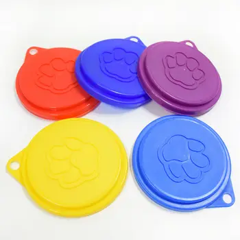

5 Pcs Pet Food Can Cover Lids Dog Cat Pets Tin Plastic Reusable Covers/Caps Top
