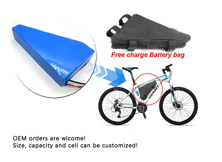 Top 60V 20Ah 1000W Electric Bike Battery E Scooter Battery Triangle Lithium Ion Battery Pack For Electric Bicycle Motor Bike No Tax 0