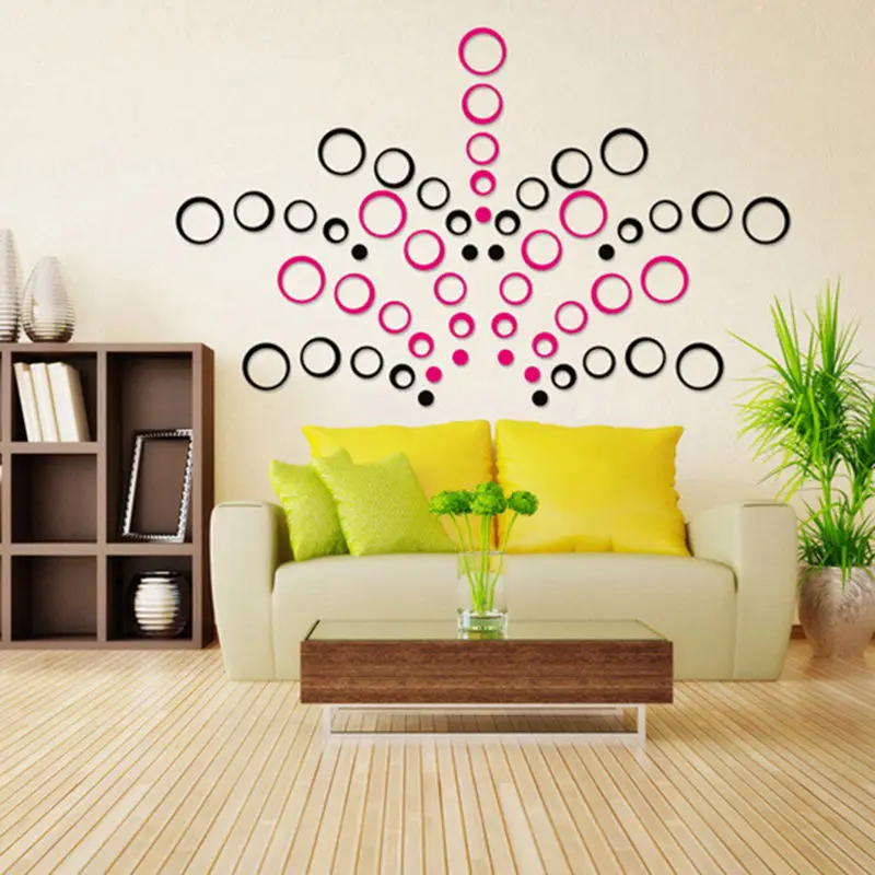Buy 1 Set 3D DIY Wall Stickers Home Decoration Circles