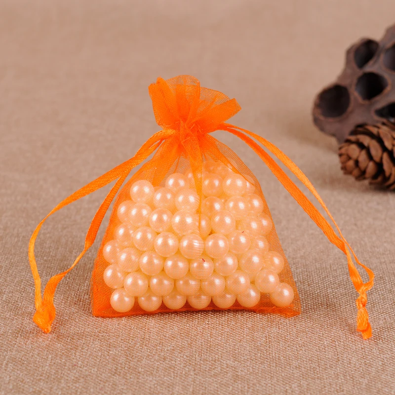 organza 100 pcs 7x9 9x12 10x15 11x16 13x18 15x20 17x23 cm jewelry bag packaging drawer bag wedding jewelry bag 