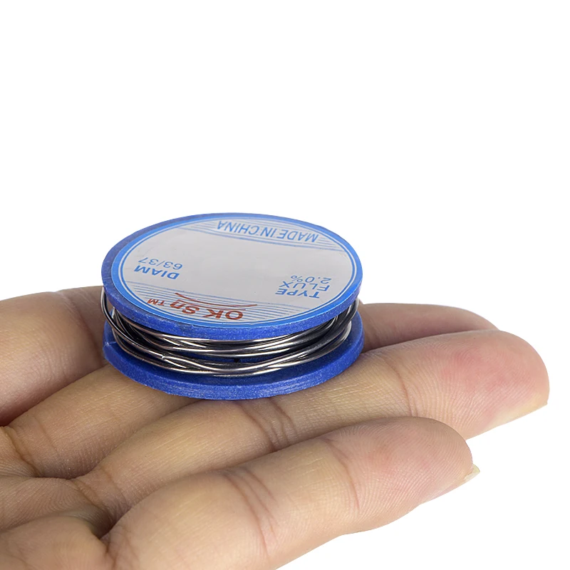 JCD 0.8mm Tin Lead Rosin Core Solder Soldering Wire 3.5x1.1cm Flux Content Solder Soldering Wire Roll