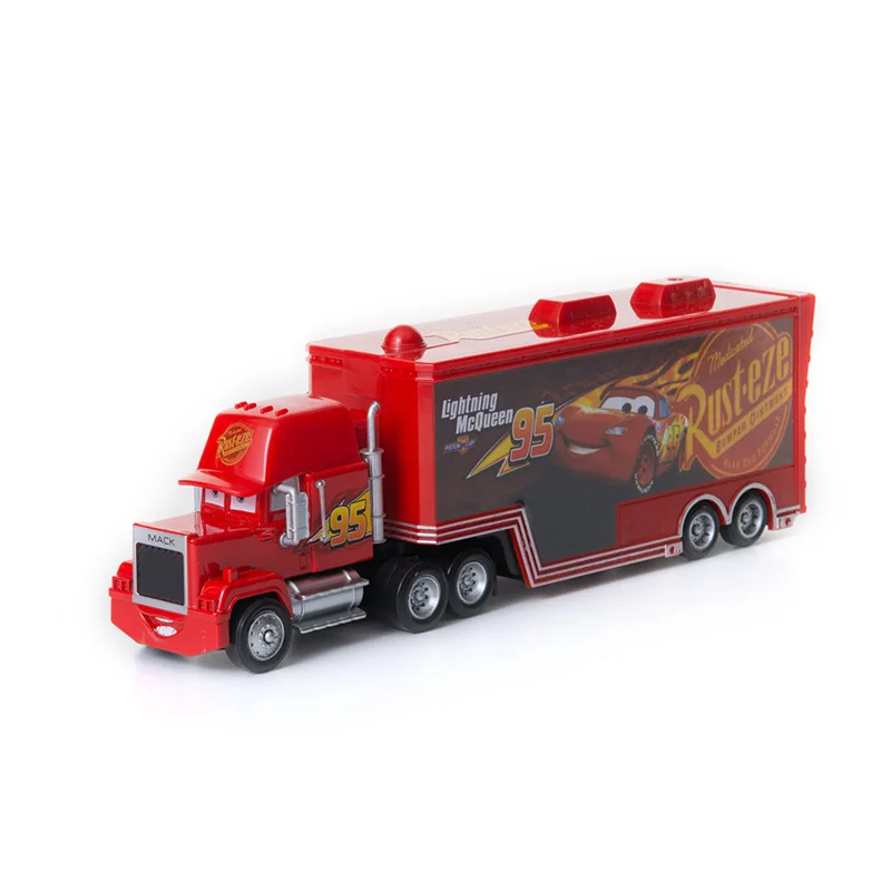 McQueen Truck 4.0 Дисней Pixar Тачки 2 3 игрушки Джексон шторм грузовик Молния Маккуин Круз Рамирез Мак дядюшка 1:55 литая модель автомобиля игрушка детский подарок - Цвет: McQueen Truck 4.0