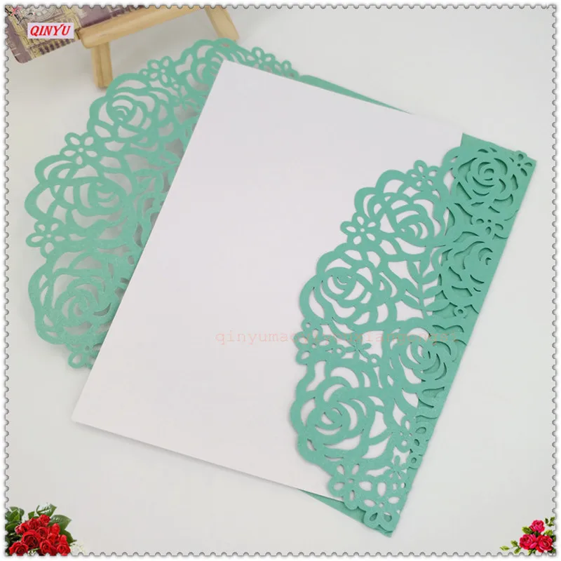 30pcs 18*12cm Laser Cut Invitations Card Kit Blank Paper Festival Supplies Birthday Wedding Party Decorations Cards 6ZSH821-30 | Дом и сад
