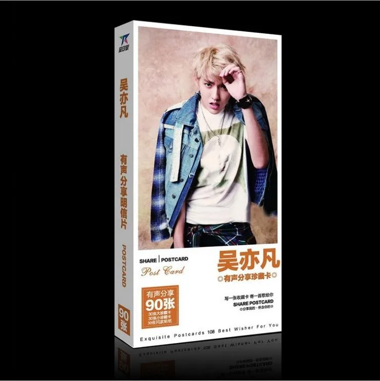 Kpop BAEKHYUN звезда экзо альбом для открыток резонирующей коробки высокого качества Печатная Открытка 90 K-pop делать фото ЛОМО карта Гостевая книга свадебный подарок сувенир