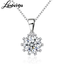 Laweiyu AAA Cubic Zircon Silver Color Copper Necklace & Pendant Fashion Jewelry Statement Necklace Wedding Jewelry for Women