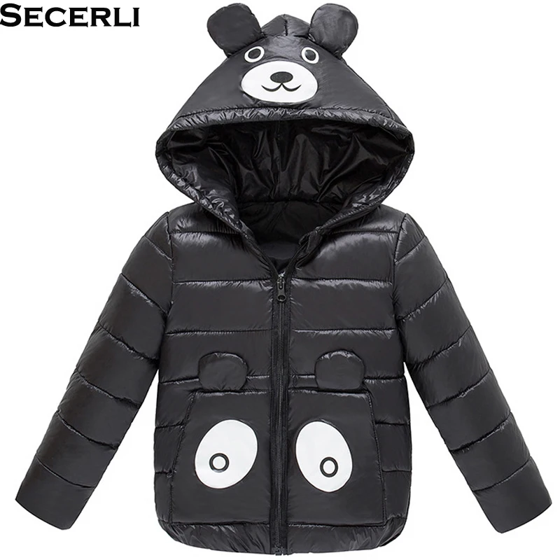 

2018 New Hooded Girls Boys Winter Coat Solid Boy Winter Jacket Warm Down Cotton Children Kids Winter Jacket OutWear 3 to 9 Years