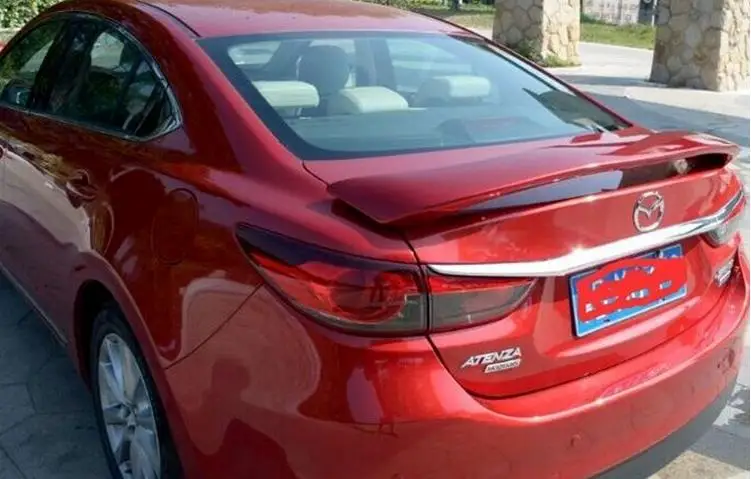 

Clip style ABS Primer unpainted Car Rear Trunk Spoiler Wing For Mazda 6 ATENZA or Mazda 3 Axela 2014-2017, with third stop light