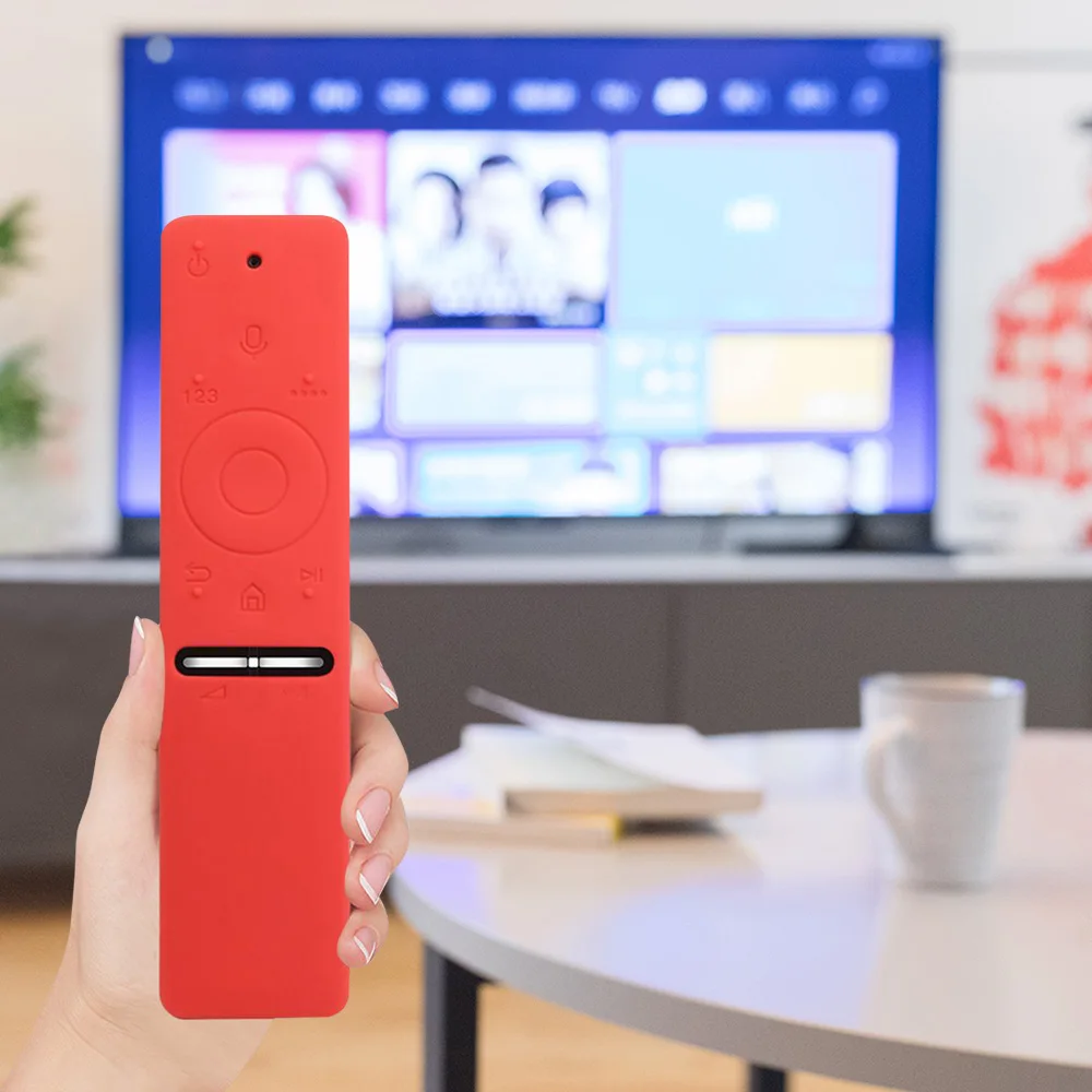 Мягкий силиконовый защитный чехол для Samsung Smart TV разноцветный с пультом