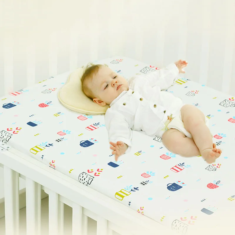 

Cartoon Baby Crib Fitted Sheet 100% Cotton Cactus Bed Sheets For Newborns Infant Bedding Photography Props Soft Mattress Cover