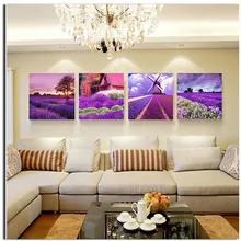 Diy Алмазная картина вышивка крестиком 3d полный квадратный Стразы наклеенные пейзаж с лавандой рисунок вышивка украшение живопись