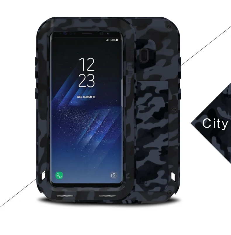 Для Samsung S8 S8 Plus LOVE MEI Camo серии мощный металлический корпус роскошный алюминиевый грязезащитный водонепроницаемый противоударный чехол 3 доказательство оболочки