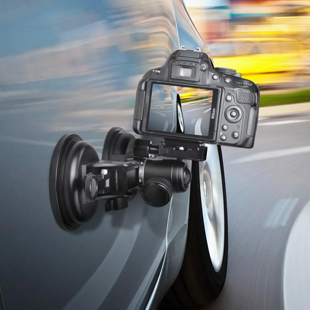 Двойная Вакуумная присоска сверхмощный держатель для камеры крепление Canon Nikon Sony