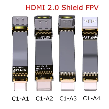

C1-A Mini HDMI FPV Type-C male to HDMI 2.0 Type-A Up Down angled male Female 20pin 4Kx2K 60Hz HDTV Flat FPC Cable 5cm - 10m 1M