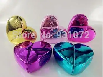 

2015 Hot Sale 25ml Heart Shaped Glass Perfume Bottle Empty Refillable Glass Spray Bottles Wholesale 100pcs/lot