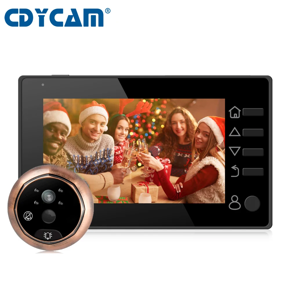 

CDYCMA 4.3 Motion Detection Peephole Camera Manualtaking photo and video Peephole Viewer Door Camera Night Vision With Battery