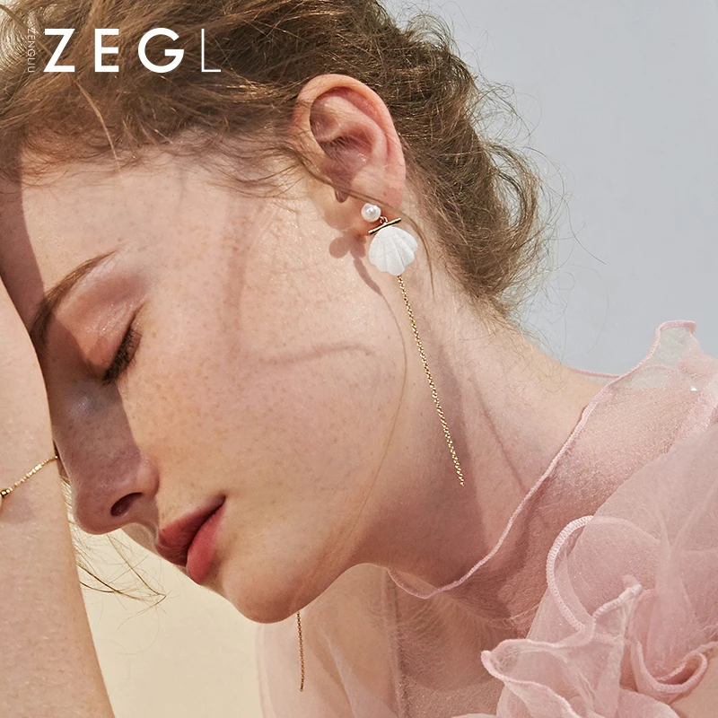 ZEGL длинные серьги-кисточки серьги с подвеской серьги-клипсы простые | Украшения и