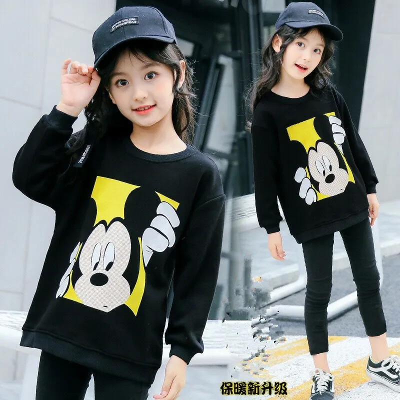 

Mickey Mouse Sweater Children's Mickey Sweater Girls Knitted Sweater Long Sleeve Sweater Big Children's Pullover Girls Clothes