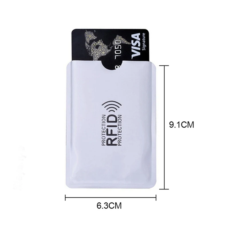 

10pcs aluminum foil anti-degaussing card cover RFID shielding bag NFC credit card anti-theft brush ID card protector