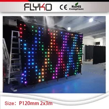 P120mm led просвечивающаяся ткань 2*3 м рождественское видео занавес Китай sexxx видеозавеса led