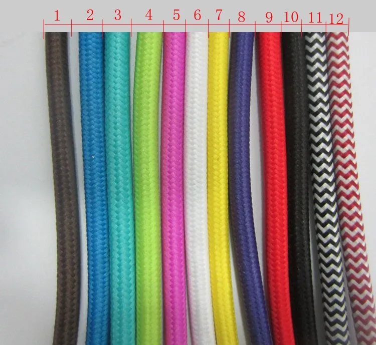 

5 m vintage cable 2*0.75 textile fabric electrical wire DIY pendant light electrical cable woven braided cable power cord