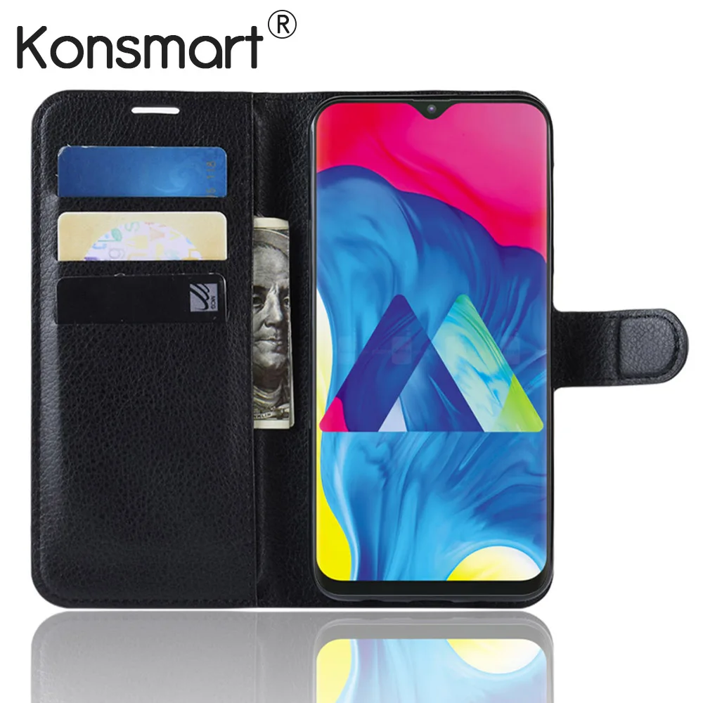 

KONSMART Flip Case Galaxy M10 Wallet Leather Protective Book Case For Samsung M10 Back Cover 6.22 inch Coque Phone Cases