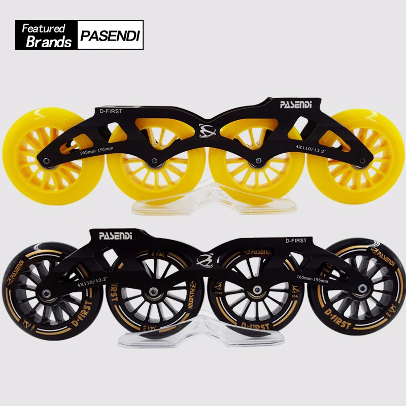 Pasendi D-FIRST الرجال/النساء المهنية سرعة الإطار و عجلات تزلج مضمنة مع 90/100/110 ملليمتر عجلات كبيرة