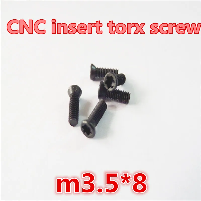 

100pcs m3.5*8 steel with black oxide insert torx screw replaces carbide inserts CNC accessories lathe tool blade cutter bar