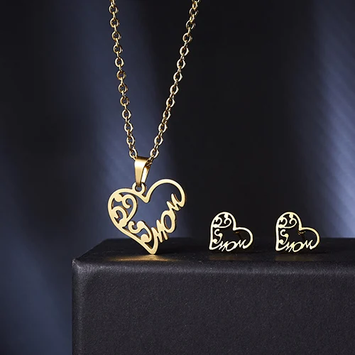 3 Rinhoo Лидер продаж Нержавеющая сталь Подвеска-ожерелье Jewelry для женщин Золото Шарм цепи цепочки и ожерелья для День матери Best подарки ювелирные изделия - Окраска металла: 3