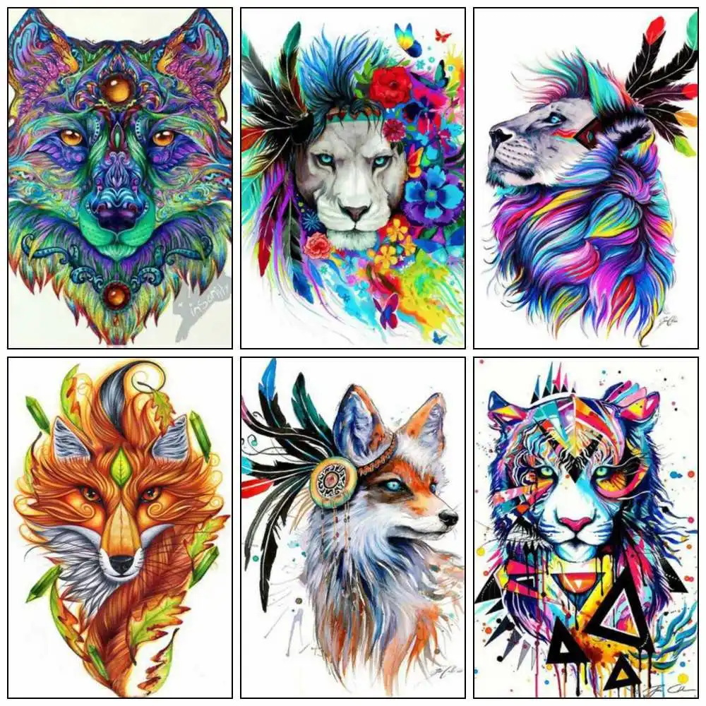 

HUACAN Diamond Embroidery Full Display Lion Rhinestones Pictures Diamond Painting New 2019 Animal Diamond Mosaic Decoration Home