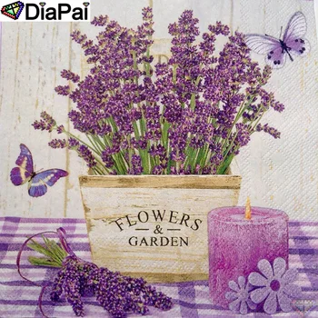 

DiaPai 100% Full Square/Round Drill 5D DIY Diamond Painting "Lavender candle" Diamond Embroidery Cross Stitch 3D Decor A19755