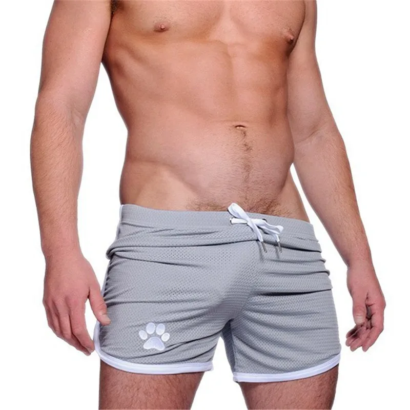 

2019 summer Solid color mesh compression quick-drying shorts men's sweatpants gyms Fitness Men shorts slim fit clothes