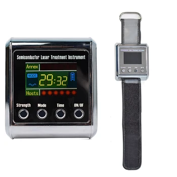 

New Hot Sale 650nm Laser LLLT Physiotherapy Treatment Watch for Diabetes Cholesterol Hypertension Cerebral Thrombosis Rhinitis