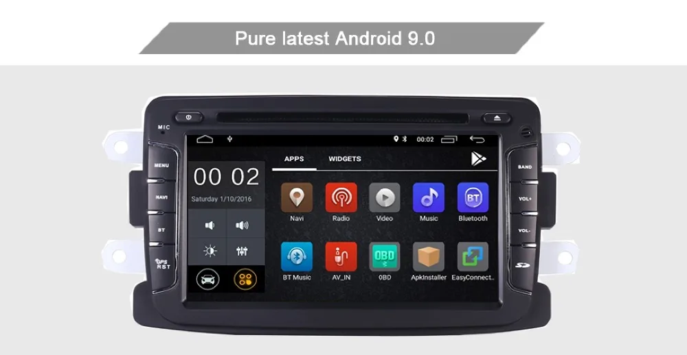 2din Android 9,0 автомобильный dvd-плеер для Renault Duster Dacia Sandero Capture Lada Xray 2 Logan 2 ram 3g wifi gps навигация радио