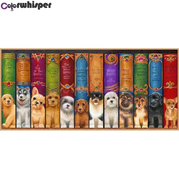

Diamond Painting Full Square/Round Drill Daimond Painting"Dog Book Cartoon Art"Mosaic Rhinestone Embroidery Cross Stitch 393DP